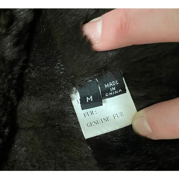 Vintage Pennylane Fur Trim Coat Gray Brown Toggle Button Closure Lined Outerwear - Picture 4 of 8